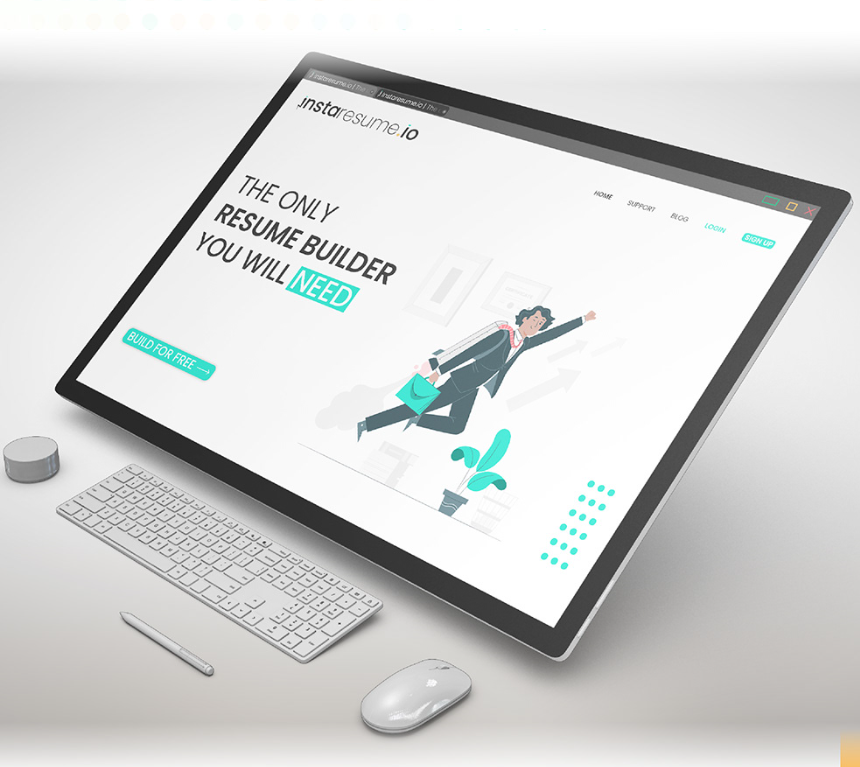 Instaresume.io desktop look